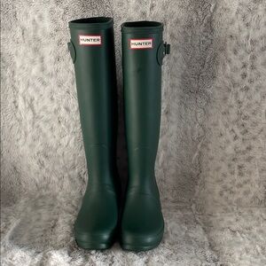 Hunter Dark Green Waterproof Boots